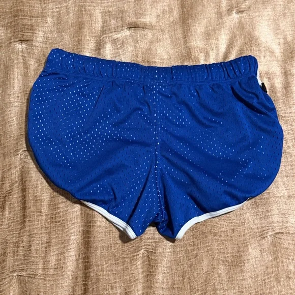 Jack Adams Air Mesh Track Shorts Blue White Trim Size L Athletic Runner - Picture 6 of 7